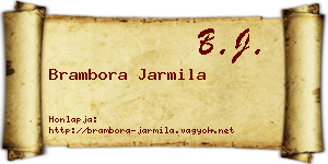 Brambora Jarmila névjegykártya